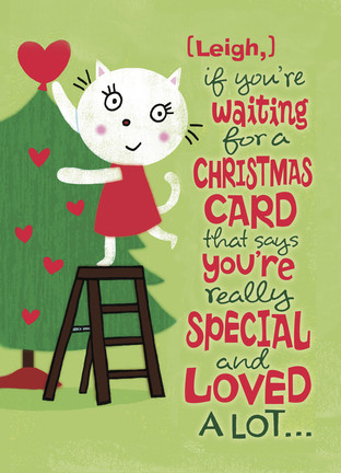 Cat Christmas Tree - American Greetings - Kids Christmas Card