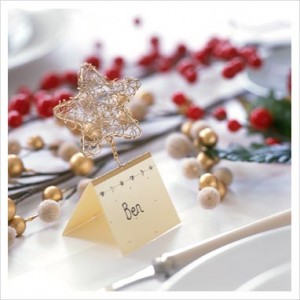 christmas place card on table setting