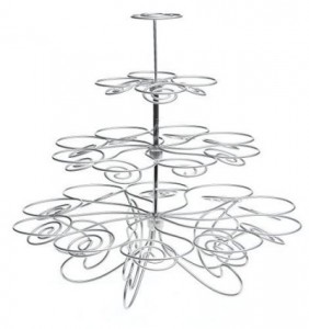 Wilton 307-826 Cupcakes n More 23-Count 4-Tier Metal Dessert Stand